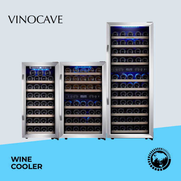 double fridge with wine cooler