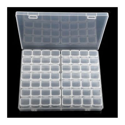 28/56/224 Slot Transparent Plastic Storage Box Diamond Painting Accessories Tool Nail Art Rhinestone Bead Storage Box