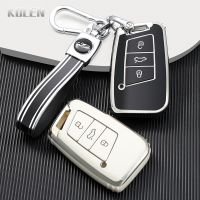 [A Car Home] TPU รถ Remote Key Case Shell Fob สำหรับ VW Volkswagen Passat B8 Tiguan Magotan Golf สำหรับ Skoda Kodiaq Superb A7อุปกรณ์เสริม