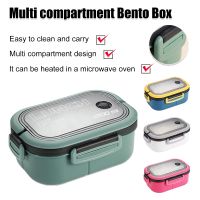 ♦❈✖ Lunch Box 2 Layers Grids Student Office Worker Microwave Hermetic Bento Box Outdoor Picnic Fruit Food Container with Fork Spoon