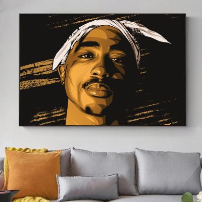 Hip Hop Tupac Rappers 2PAC รูปภาพผนังโปสเตอร์พิมพ์ภาพบนผ้าใบ Wall Art ภาพวาดสำหรับห้องนั่งเล่นตกแต่งบ้าน New