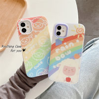 เคส RouJiang สำหรับ Realme C35 C33 C30 C30s C25Y C21Y C3 C25 C25s C20 50A C20A C31 C15แกะสีรุ้ง3ใน1 C11เคสนิ่มใส่โทรศัพท์