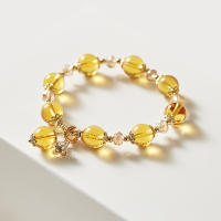 OARVA CITRINE กำไลหิน สร้อยข้อมือหินซิทรินหินซิทริน  หินแห่งความสำเร็จ หินของพ่อค้าเรียกเงินเรียกทอง สร้อยข้อมือหินแท้