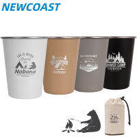 NEWCOAST Outdoor Camping Cup 4ชุด350Ml 304สแตนเลสปิกนิกบาร์บีคิวเบียร์แก้วกาแฟถ้วยน้ำ