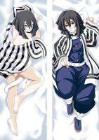 [$ AA ร้อน] อนิเมะการตกแต่งปลอกหมอนฆ่าปีศาจ Iguro Obanai Dakimakura สองด้านลายกอดฝาครอบหมอนรองขาสำหรับออกกำลังกายโอตาคุ Waifu