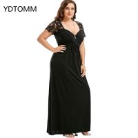 【YF】 Big Sizes Party Dress Ladies Lace Long Elegant Summer Robe Longue Femme Plus Size Dresses for Women 4xl 5xl 6xl