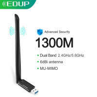 EDUP 1300Mbps Wifi Adapter 2.4GHz5.8GHz Dual Band USB 3.0 Wireless Network Card RTL Chipset Wi-Fi Dongle For Laptop Desktop PC