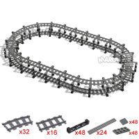 ชุดรถไฟรางรถไฟขบวน Dengshan61621742ไอเดียทางตรงที่เข้ากันได้53401 32087 2861สร้างอิฐบล็อกชุดประกอบโมเดล