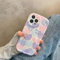 -MLC.77- เคสโทรศัพท์สกรีนลายหัวใจขอบนูนหยัก TPU แบบนิ่ม สำหรับรุ่น14 13PRO 12 Pro Max 11 8plus XR X XS Max SE 11Pro ทุกรุ่น #826