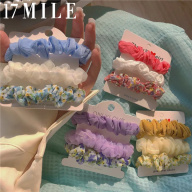 17MILE 3 pcs set elastic hair tie Korean fashion color hair rope simple Scrunchies Ponytail hair accessories thumbnail