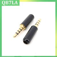 QB7LA Store 1/2/5pcs 3.5mm Audio Male Connector 4 Pole 3.5 Jack Adapter Headphone Plug Earphone Repair Cable Solder Wire DIY AUX