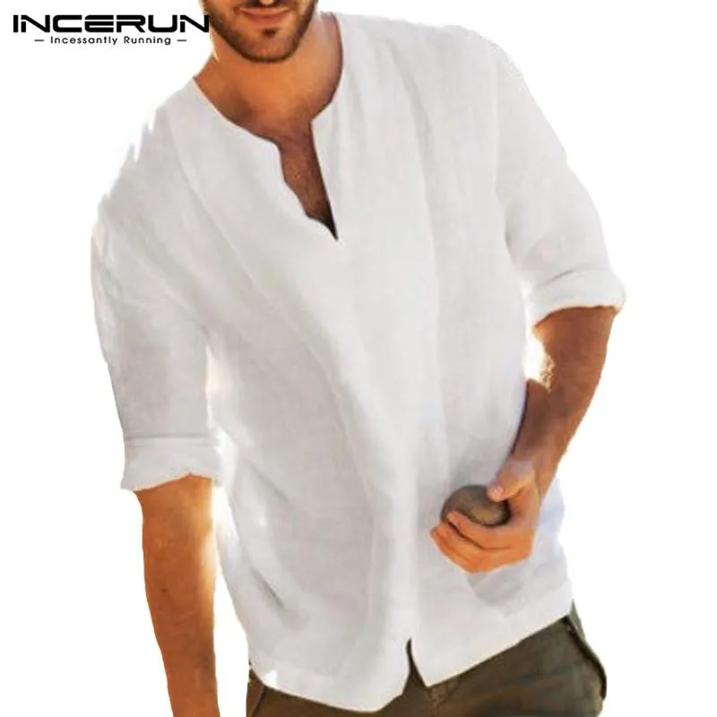 Temu Incerun Men's Long Sleeve Retro Medieval Pirate Shirt Lace Up Casual Beach Tops Festival Party Dress Shirt Solid Tee Shirt, T-Shirt V-Neck Tops for