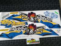 สติ๊กเกอร์  SCOOPY I สกู๊ปปี้  สีน้ำเงิน/น้ำเงินดำ ปี 2010 รุ่น 4 สีสวยคุณภาพดี