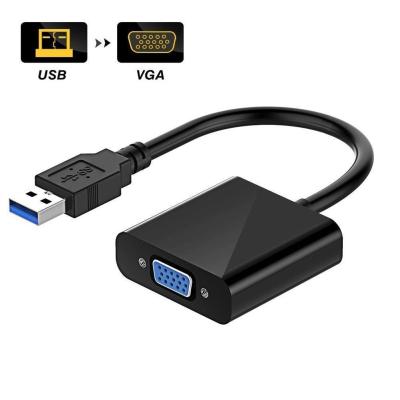อะแดปเตอร์ USB 3.0เป็น VGA,อะแดปเตอร์สายเคเบิลภายนอกสำหรับพีซีแล็ปท็อป