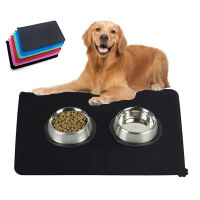 Waterproof Mat for Dog Cat Solid Color Silicone Food Pad Bowl Drinking Mat Dog Feeding Mat Placemat Easy Washing