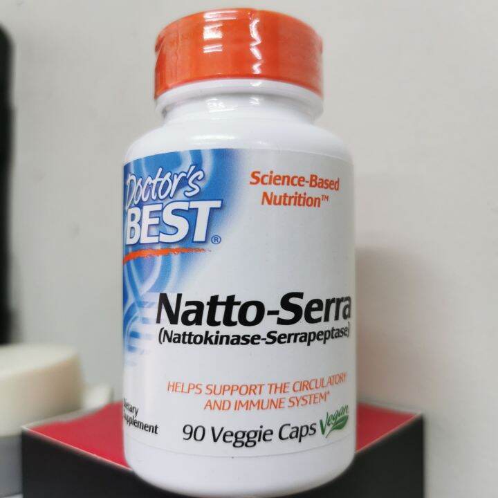 Doctor's Best Natto-Serra 90 Veggie Caps Nattokinase Serrapeptase ...