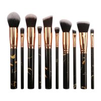 10PC Makeup Brushes Professional Marble Soft Odor free Natural Synthetic Bristles Brush Loose Powder Brochas Maquillaje Brushes