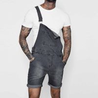 Fashion Mens Solid Colors Multi-Pocket Baggy Jeans Jumpsuit Streetwear Suspender Shorts Rompers Denim Bib Overalls Plus Size#g3