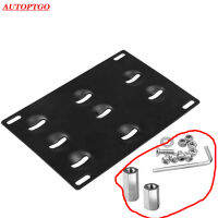 Car Refit Front Bumper Tow Hook License Plate Mounting Relocator Bracket Kit For Audi 2008-15 A4 S4 B8 A5 S5 RS5 13-15 A7 S7 RS7