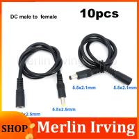 Merlin Irving Shop 10x DC male to female power supply Extension connector Cable Plug Cord wire Adapter for led strip camera 5.5X2.1 2.5mm 12v 18awg
