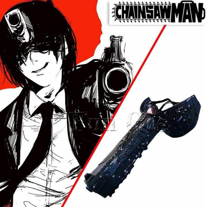 New Anime Chainsaw Man Season 2 Hayakawa Aki Cosplay Fiend Weapon Headgear Black Props