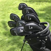 GOLF 12Pcs Thick Synthetic Leather Golf Iron Head Covers Set Headcover Fit All Brands