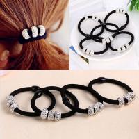 5pcs / Lot Rhinestone Bead Rubber Headbands Beautiful High Elastic Hair Fashion Crystal Hairbands Hair Bands Ring Ponytail B0D0 Hair Accessories