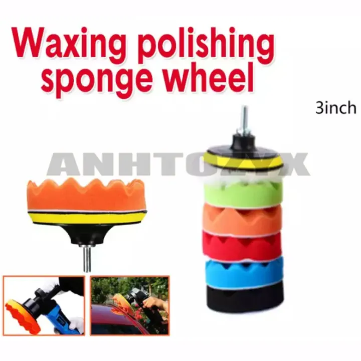 8PCS/SET 3Inch/5Inch/7Inch Car Polishing Drill Wheel Kit Buffing Pad
