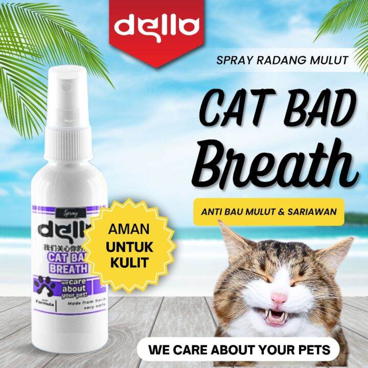 Spray Kucing Dello Cat Bad Breath Obat Semprot Untuk Bau Mulut