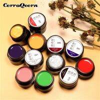 CerroQeern เจลทาเล็บเพ้นท์เล็บเพ้นท์เล็บกระป๋องมีสี UV ลอกออกได้12สีอุปกรณ์ทำเล็บมือแบบ DIY