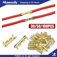 Manooby 50/100/200ชิ้น453แท็บขั้วต่อ0.3 1.5mm2รูปตัวยูตัวเชื่อมต่อฟันเย็นขั้วสายไฟแบบกันน้ำเย็นขนาดเล็ก