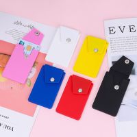 1Pc Universal Elastic Credit Card Holder New Fashion Silicone Card Sleeve Card Pocket Stick Adhesive Phone Wallet Hot Sale Card Holders