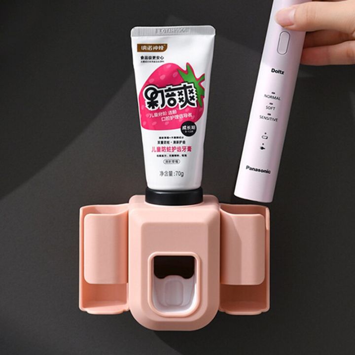 ผลิตภัณฑ์สมาร์ทโฮมอุปกรณ์จัดระเบียบติดผนังสำหรับเครื่องจ่ายยาสีฟันอัตโนมัติที่ใส่แปรงสีฟันติดผนัง