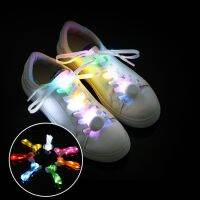 LED Luminous Shoelaces Luminous Nylon Webbing Night Running Flashing Children Shoelaces Novelty Lighting Party Atmosphere Decor