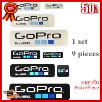 ✨✨#BEST SELLER สติ๊กเกอร์ GoPro จำนวน 9 ชิ้น สีดำ และ สีขาว ติดอุปกรณ์ต่างๆ ##กล้องถ่ายรูป ถ่ายภาพ ฟิล์ม อุปกรณ์กล้อง สายชาร์จ แท่นชาร์จ Camera Adapter Battery อะไหล่กล้อง เคส