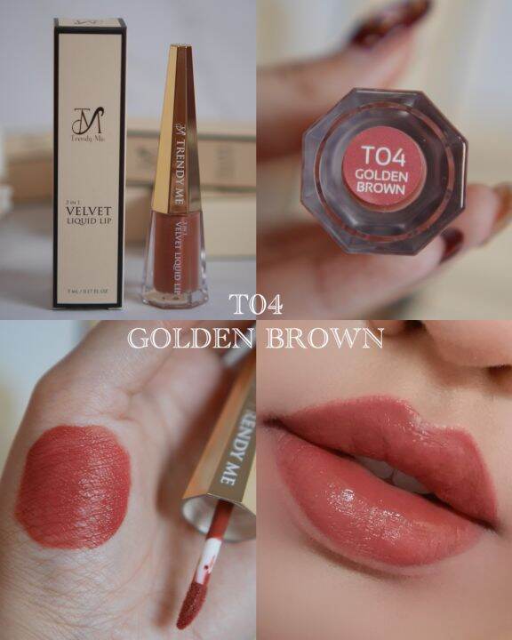 trendy-me-3in1-velvet-liquid-lip-เทร็นดี้-มี-ทรีอินวันเวลเวท-แมท-ลิปสติก-เครื่องสำอาง-ลิปสติก-ลิป-ลิปแมท-cosmetic-lipstick-matte-lipstick-7