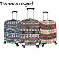 【LZ】▨✉▬  Twoheartsgirl viagem bagagem protetor capa indiano tribo design elástico trole caso de proteção aplicar a 18-32 Polegada mala