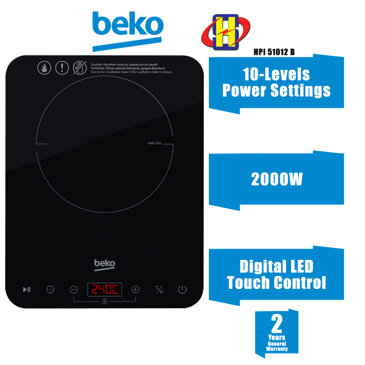 Beko Induction Hob (2000W) 10Levels Power Settings Slim Glass Design