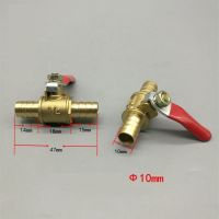 ❦☃ Red Handle Valve 6mm 8mm 10mm 12mm Hose Barb Inline Brass Water Oil Air Gas Fuel Line Shutoff Ball Valve Pipe Fittings