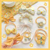 [COD] Childrens head girls knot headdress hair ring rubber band female tie hurt elastic good little girl