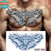 【YF】 Big Chest Tattoo Sticker Juice ink Natural Long Lasting Temporary Waterproof Sexy Styles Man Boy Woman Body Art Painting