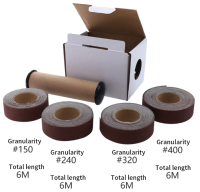 50 240 320 400กรวดสารพันกระดาษทราย4ม้วนความยาว6เมตรม้วนอลูมิเนียมออกไซด์สำหรับขัดไม้โลหะเครื่องมือขาตั้งยอดนิยม