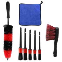 8 Pcs Car Cleaning Brush Supplies Wheel Tire Cleaner Detail Brushes Kit Wash Wheels