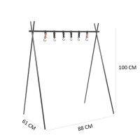 [ขายดี]  ราวแขวนอุปกรณ์แคมป์ปิ้ง ที่แขวนอุปกรณ์แคมป์ปิ้ง ราวแขวน ที่แขวน YONGLING