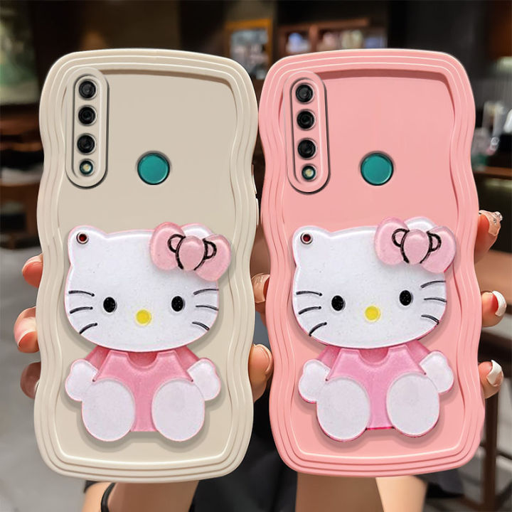 jiefie-เคสมือถือลาย-hello-kitty-เคสโทรศัพท์-huawei-p20-p20-pro-p30-p30-pro-p40-p40โปร-p50-p50โปร-y9-2019-y9-2019การ์ตูนที่ซ่อนอยู่เคสกระจกเงาโต๊ะเครื่องแป้ง-tpu-แบบนิ่มขอบคลื่นฝาครอบโทรศัพท์กันกระแทก