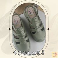 โอมากๆ?แฟชั่น รองเท้าแตะรัดส้น 4 สี ยางนิ่มใส่สบาย เบอร์ 36-41 (77)