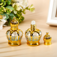 BEAUTY FASHION แก้วน้ำมันหอมระเหยขวดลูกกลิ้งสีทอง Crown Shape น้ำหอมขวดเปล่า