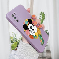 เคสโทรศัพท์ลายการ์ตูน Poco M3 Pro,Xiaomi M3ตัวการ์ตูนมิกกี้ทรงสี่เหลี่ยมดั้งเดิมปลอกซิลิโคนน้ำคลุมทั้งหมดเคสป้องกันทนแรงกระแทกกล้อง