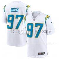 เสื้อฟุตบอล NFL Rugby Wear Lightning 97เครื่องชาร์จสีฟ้าอ่อน Joey bosa JERSEY ON Half