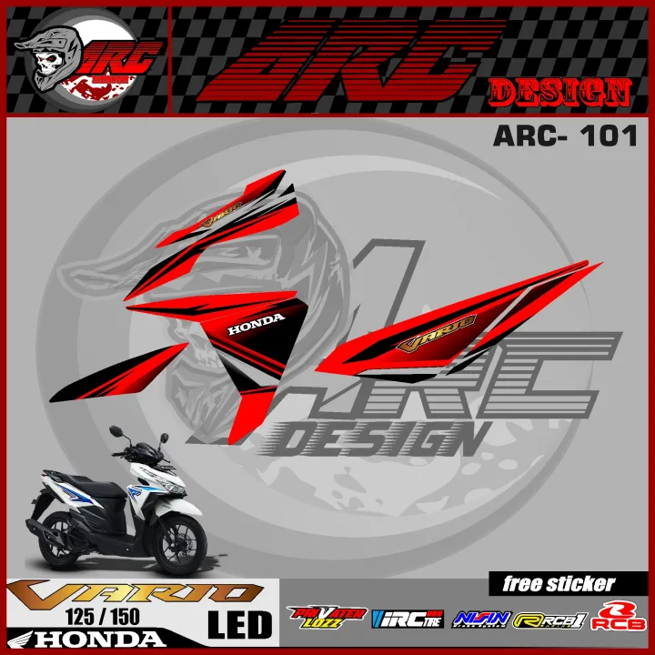 Sticker Striping Stiker Lis Variasi Motor Honda Vario 125/150 LED 2015